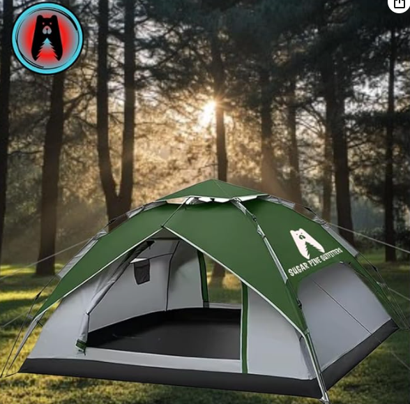 Premium ...1/2/3/4 Person Camping Tent, Easy Fast Setup, Water Resistant, Windproof, Spacious Design, Family Camping, Festivals, Backyard Adventures, Portable with Bag.
